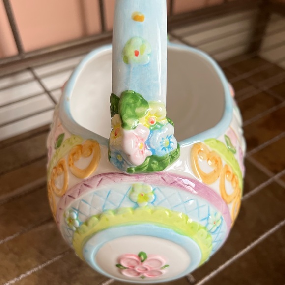 CERAMIC EGG BASKET - COLORFUL - LIKE NEW CONDITION - NO CHIPS - NO CRACKS - Picture 6 of 7